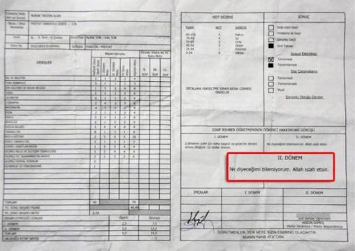 Öğretmeni Öyle Bir Not Yazdı ki